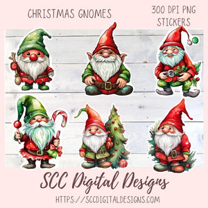 Cute Gnome Sticker for Digital or Paper Planners, Commercial Use Pre-Cropped Clipart Printable Stickers, DIY Gift for Women