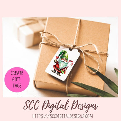 Cute Gnome Sticker for Digital or Paper Planners, Commercial Use Pre-Cropped Clipart Printable Stickers, DIY Gift for Women