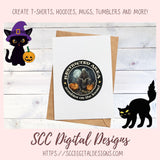 Halloween Zombie Clipart for T-Shirts for Men, Fall Crafting Designs Spooky Vibes Haunted House for Door Hanger PNG Clip Art Commercial Use