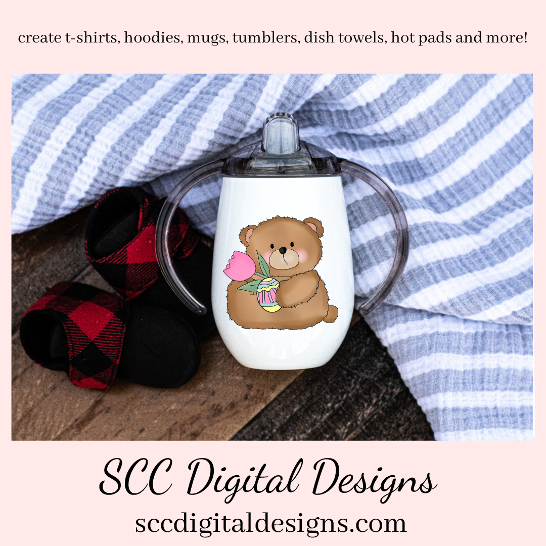 Easter Clipart PNG, Word Art, Easter Basket, Colored Eggs, Spring Flowers, Bear Clip Art, Clipart for Stickers, Commercial Use Art, Instant Download, PNG Files for Shirts, Wordart PNG, Pink Flowers, Chick & Cross