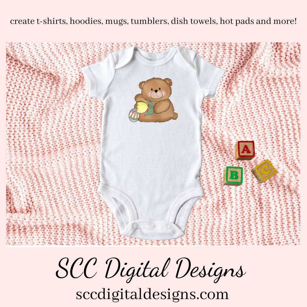 Easter Clipart PNG, Word Art, Easter Basket, Colored Eggs, Spring Flowers, Bear Clip Art, Clipart for Stickers, Commercial Use Art, Instant Download, PNG Files for Shirts, Wordart PNG, Pink Flowers, Chick & Cross