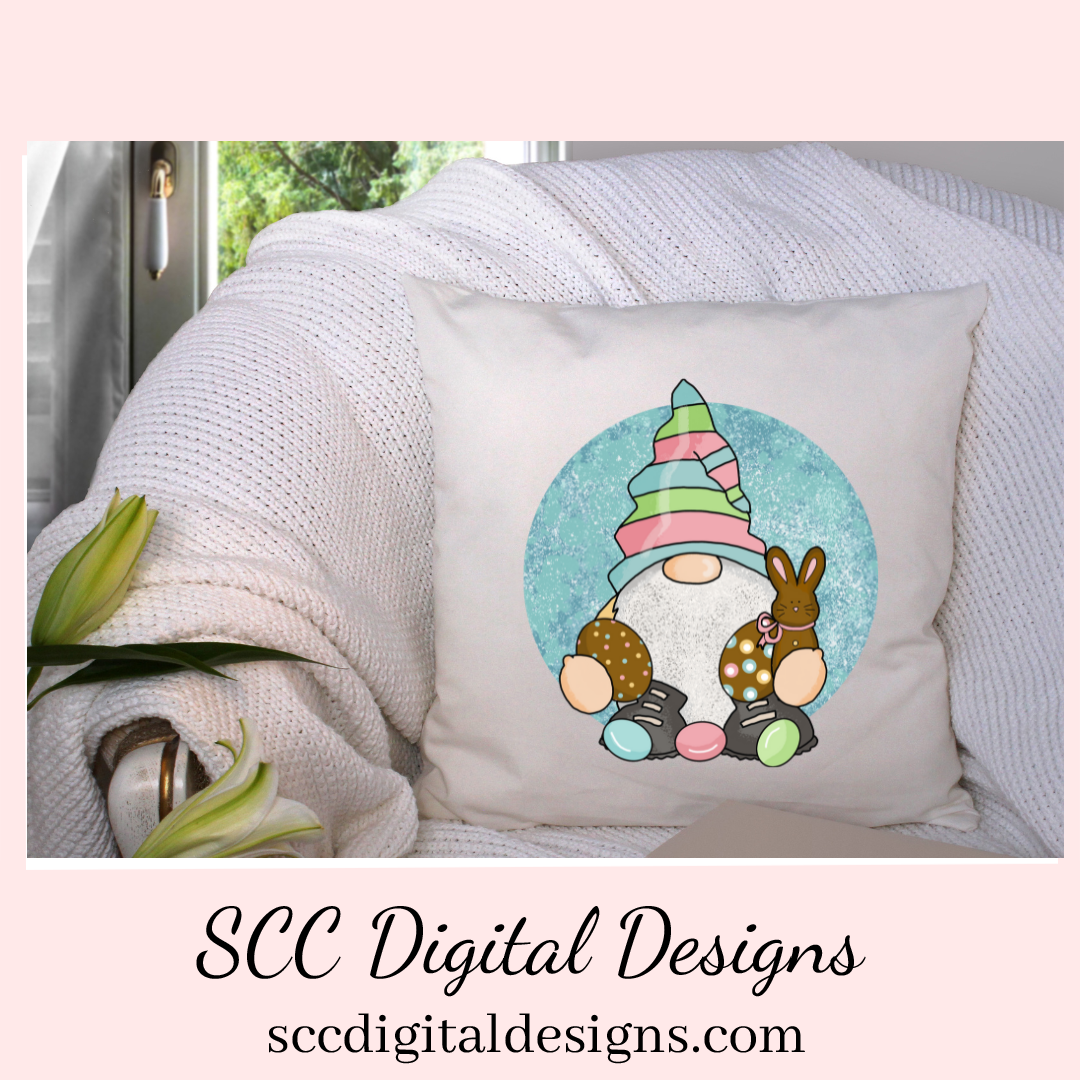 Our Easter gnome clipart with colored eggs and chocolate bunnies is an instant download and is great to make diy Easter gifts, gnome png for tumblers, and stickers, Easter t-shirts & hoodies for kids, and so much more! Clipart for Stickers, DIY Gift for Her, Easter Designs, Spring Clipart png, Gnome lover Gift, Bunny Clip Art, Colored Eggs & chick