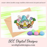 Easter Bunny Gnome PNG, Easter PNG for Tumbler, Bunny Clip Art, Clipart for Stickers, DIY Gift for Her, Colored Eggs, Duck, Instant Download