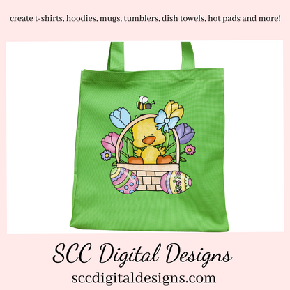 Our Easter basket duckie clipart is great to create holiday home decor, coffee mugs, Easter png for tumblers, and stickers, t-shirts & hoodies for kids, and so much more! Clipart for Stickers, DIY Gift for Her, Colored Eggs, duck clip art, Instant Download, DIY Easter Gifts, Easter Designs, Spring Clipart png, Commercial Use Art