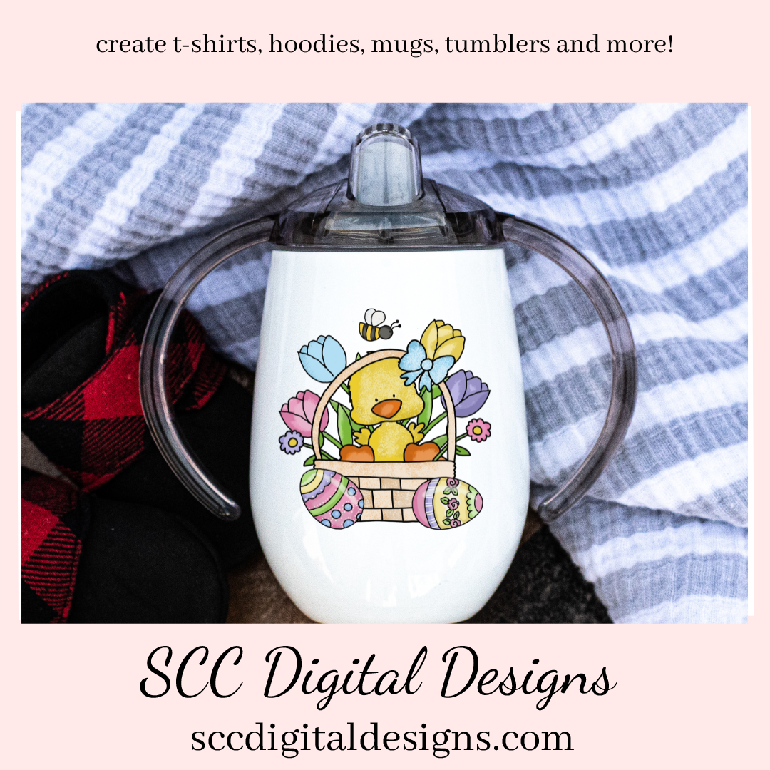 Our Easter basket duckie clipart is great to create holiday home decor, coffee mugs, Easter png for tumblers, and stickers, t-shirts & hoodies for kids, and so much more! Clipart for Stickers, DIY Gift for Her, Colored Eggs, duck clip art, Instant Download, DIY Easter Gifts, Easter Designs, Spring Clipart png, Commercial Use Art