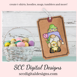 Easter Gnomes Clipart, Gnome PNG for Tumblers, Bunny Clip Art, Clipart for Stickers, DIY Gift for Her, Colored Eggs, Chick, Instant Download