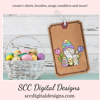 Our Easter gnome clipart is great to create holiday home decor, coffee mugs, gnome png for tumblers, and stickers, t-shirts & hoodies for kids, and so much more! Clipart for Stickers, DIY Gift for Her, Colored Eggs, Chick, Instant Download, DIY Easter Gifts, Easter Designs, Spring Clipart png, Gnome lover Gift