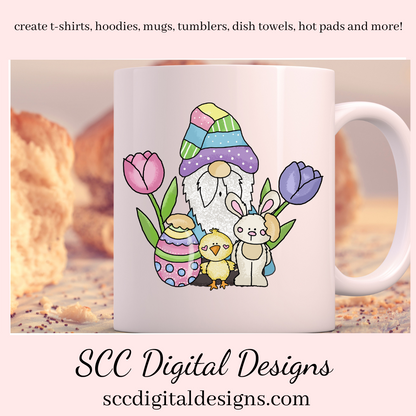 Our Easter gnome clipart is great to create holiday home decor, coffee mugs, gnome png for tumblers, and stickers, t-shirts & hoodies for kids, and so much more! Clipart for Stickers, DIY Gift for Her, Colored Eggs, Chick, Instant Download, DIY Easter Gifts, Easter Designs, Spring Clipart png, Gnome lover Gift