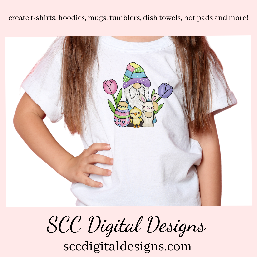 Our Easter gnome clipart is great to create holiday home decor, coffee mugs, gnome png for tumblers, and stickers, t-shirts & hoodies for kids, and so much more! Clipart for Stickers, DIY Gift for Her, Colored Eggs, Chick, Instant Download, DIY Easter Gifts, Easter Designs, Spring Clipart png, Gnome lover Gift