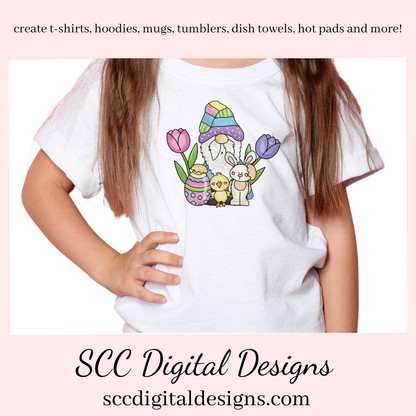 Our Easter gnome clipart is great to create holiday home decor, coffee mugs, gnome png for tumblers, and stickers, t-shirts & hoodies for kids, and so much more! Clipart for Stickers, DIY Gift for Her, Colored Eggs, Chick, Instant Download, DIY Easter Gifts, Easter Designs, Spring Clipart png, Gnome lover Gift