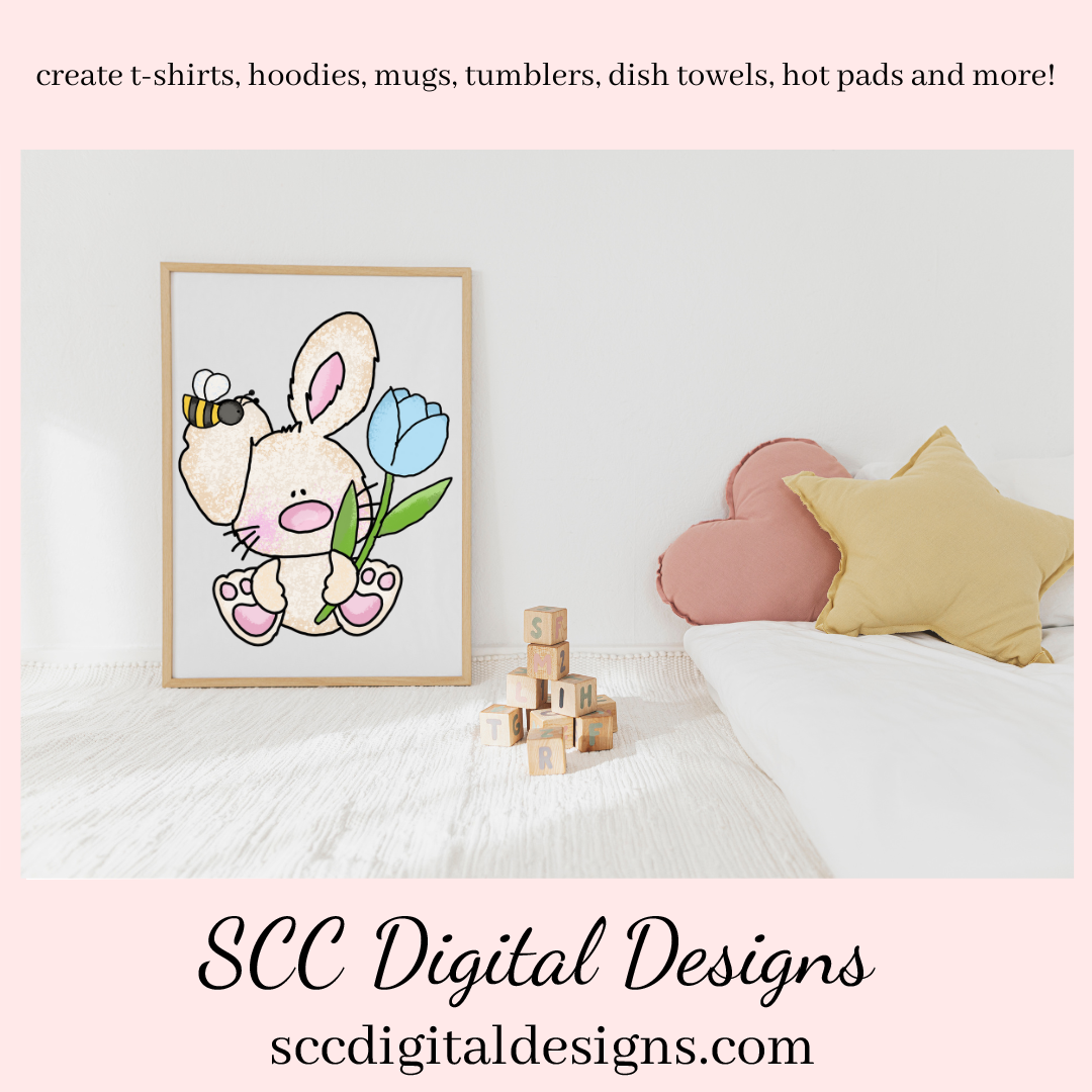 Easter Clipart PNG, Word Art, Easter Basket, Bear, Rabbit, Eggs, Spring Flowers, Clip Art for Kids, Clipart for Stickers, Commercial Use Art, Instant Download, PNG Files for Shirts, Wordart PNG, Pink Flowers, Bunny Rabbit, Chick