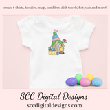 Our Easter gnome clipart with colored eggs and Easter baskets is an instant download and is great to make diy Easter gifts, gnome png for tumblers, and stickers, Easter t-shirts & hoodies for kids, and so much more! Clipart for Stickers, DIY Gift for Her, Easter Designs, Spring Clipart png, Gnome lover Gift, Colored Eggs & chick