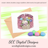 Our Easter Bunny Clipart is great to create holiday home decor, clip art to create tumblers and stickers & more. Our little rabbit png is adorable with colored eggs, spring tulips, bumble bees, and a little chick would make adorable diy Easter gifts. Our clipart makes great diy gifts for her, is instant download after payment. Easter Designs, Commercial Use Art