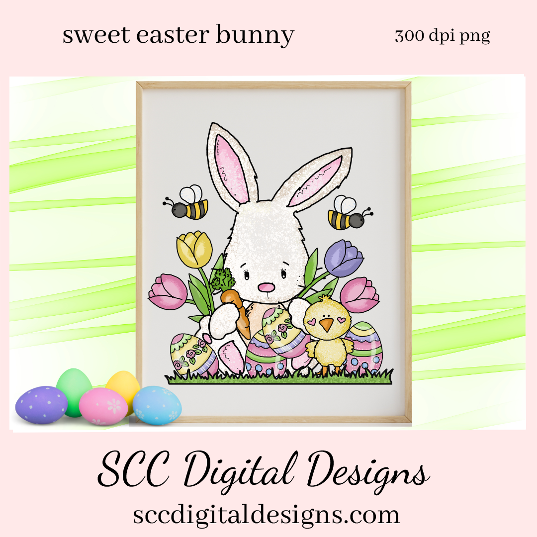 Easter Tumbler sublimation designs with bunny, eggs