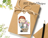 Easter Kids Printable Tags - Instant Download - Kids Party Gift Tag - School Parties Label